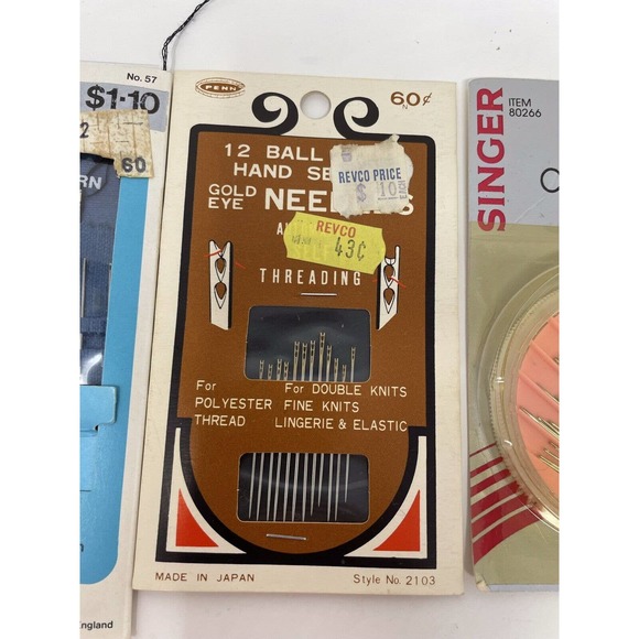 Lot Of 8 Antique Vintage Sewing Craft Needles Dritz Scovill Singer Boye Daisies - Picture 6 of 9